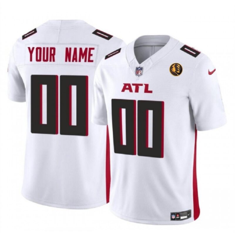 6861941beb073_1 Men's Atlanta Falcons Active Player Custom White 2023 F.U.S.E. With John Madden Patch Vapor Limited Stitched Football Jersey