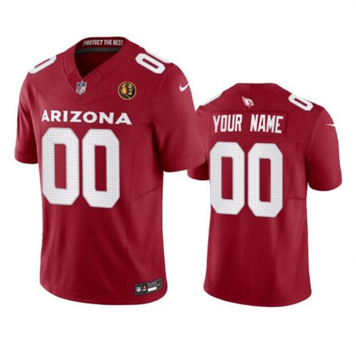 6861943464593_1 Men's Arizona Cardinals Active Player Custom Red 2023 F.U.S.E. With John Madden Patch Vapor Limited Stitched Football Jersey