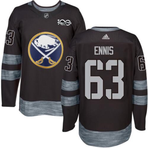 6861949db8e32_1 Sabres #63 Tyler Ennis Black 1917-2017 100th Anniversary Stitched NHL Jersey