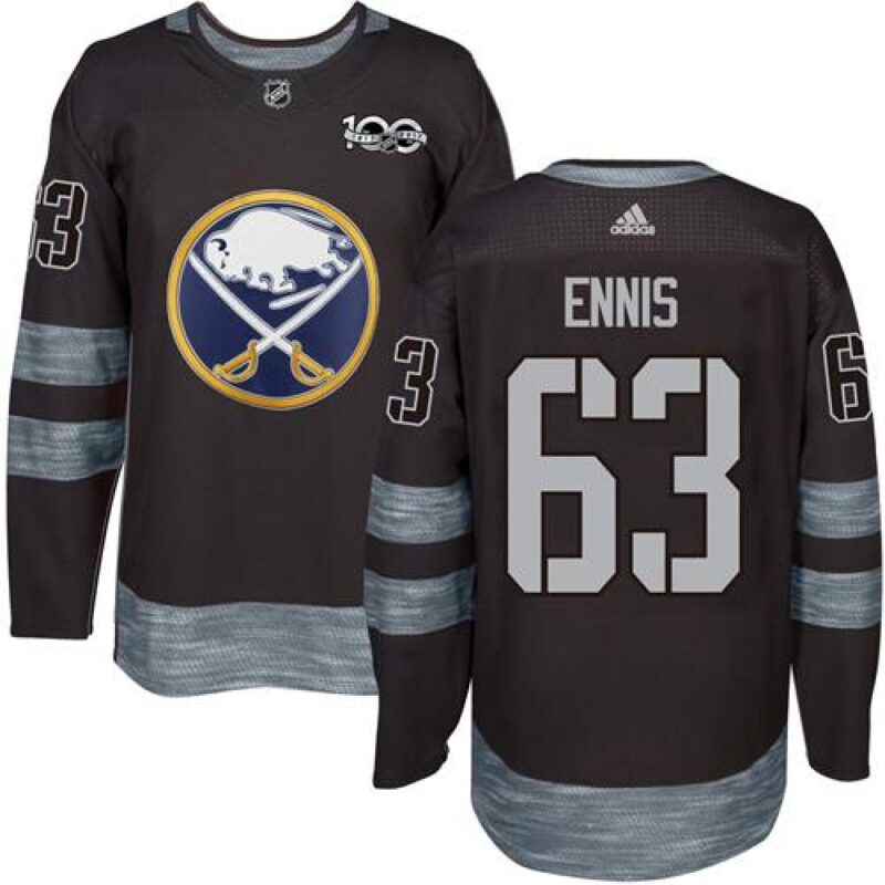6861949db8e32_1 Sabres #63 Tyler Ennis Black 1917-2017 100th Anniversary Stitched NHL Jersey