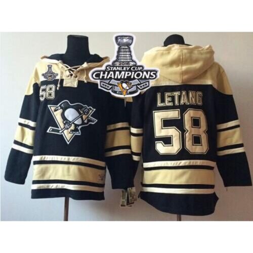 686195315a050_1 Penguins #58 Kris Letang Black Sawyer Hooded Sweatshirt 2016 Stanley Cup Champions Stitched NHL Jersey