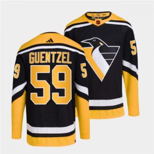 686195473ff18_1 Men's Pittsburgh Penguins #59 Jake Guentzel Black 2022-23 Reverse Retro Stitched Jersey