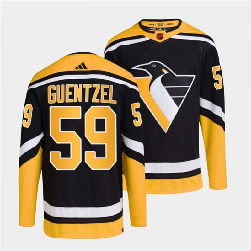 686195473ff18_1 Men's Pittsburgh Penguins #59 Jake Guentzel Black 2022-23 Reverse Retro Stitched Jersey