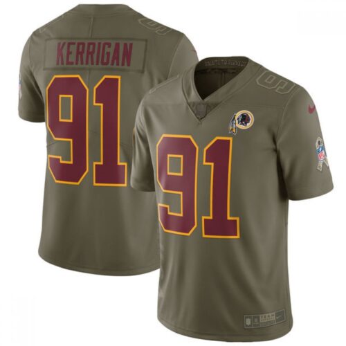 6861955d94059_1 Men's Washington Redskins #91 Ryan Kerrigan Olive Salute to Service Limited Stitched NFL Jersey