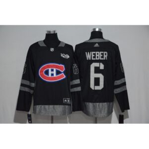 6861957da399e_1 Montreal Canadiens #6 Shea Weber Black Men's 1917-2017 100th Anniversary Stitched NHL Jersey