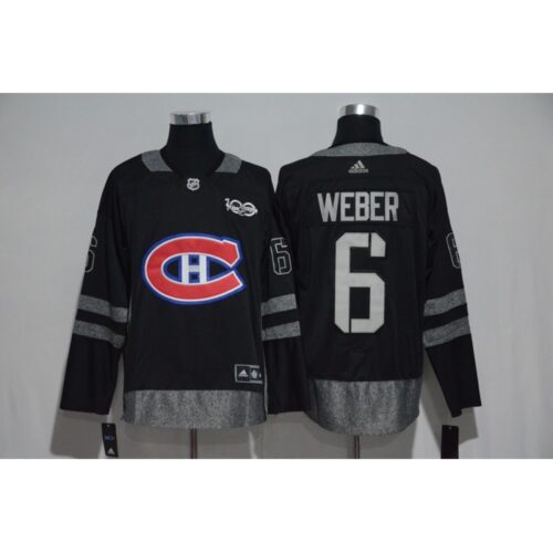 6861957da399e_1 Montreal Canadiens #6 Shea Weber Black Men's 1917-2017 100th Anniversary Stitched NHL Jersey