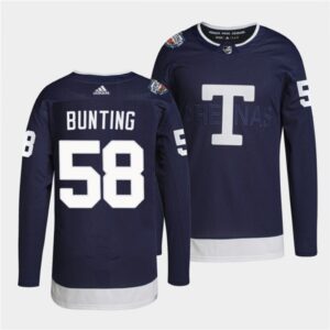 686195a0a3a6f_1 Men's Toronto Maple Leafs #58 Michael Bunting 2022 Heritage Classic Navy Stitched Jersey