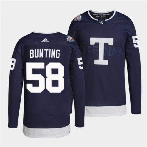 686195a0a3a6f_1 Men's Toronto Maple Leafs #58 Michael Bunting 2022 Heritage Classic Navy Stitched Jersey