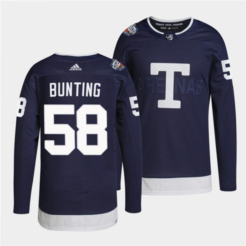 686195a0a3a6f_1 Men's Toronto Maple Leafs #58 Michael Bunting 2022 Heritage Classic Navy Stitched Jersey
