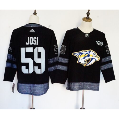 686195bfcc17e_1 Men's Nashville Predators #59 Roman Josi Black 1917-2017 100th Anniversary Stitched NHL Jersey