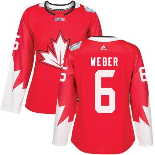 686195e682724_1 Team Canada #6 Shea Weber Red 2016 World Cup Women's Stitched NHL Jersey