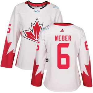 686195e93aef6_1 Team Canada #6 Shea Weber White 2016 World Cup Women's Stitched NHL Jersey