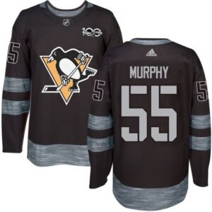 6861964842223_1 Penguins #55 Larry Murphy Black 1917-2017 100th Anniversary Stitched NHL Jersey