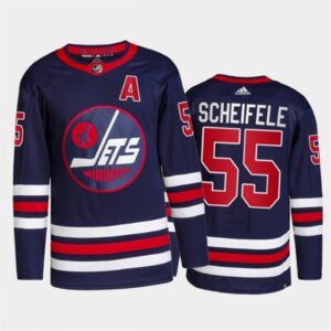 686196cfa7b84_1 Men's Winnipeg Jets #55 Mark Scheifele 2021/22 Navy Stitched Jersey