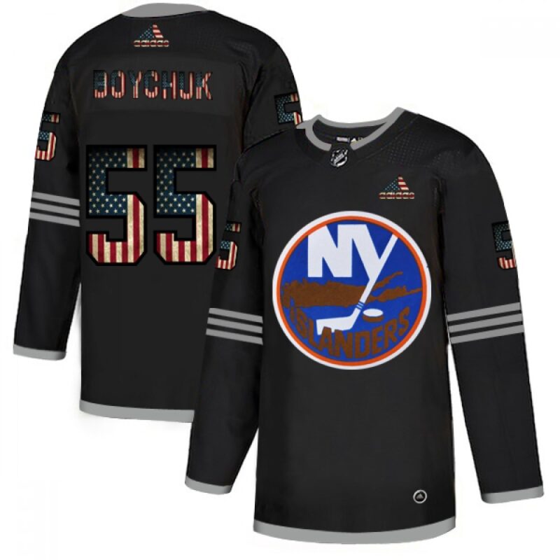 686196ed46a24_1 Men's New York Islanders #55 Johnny Boychuk 2020 Grey USA Flag Stitched NHL Jersey
