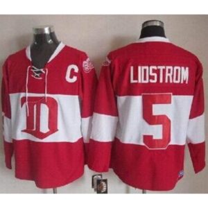 6861971eb5d24_1 Red Wings #5 Nicklas Lidstrom Red Winter Classic CCM Throwback Stitched NHL Jersey