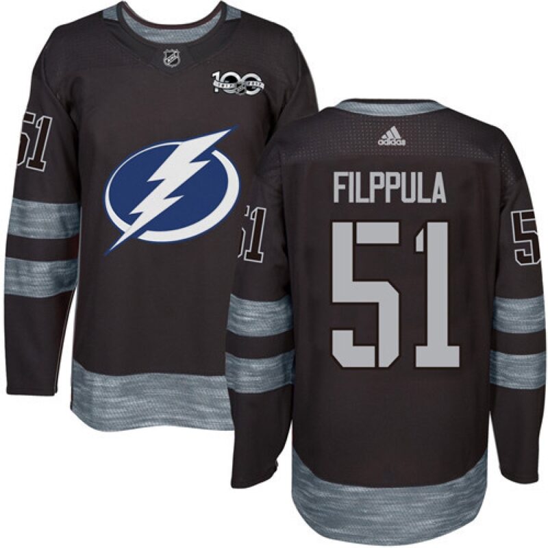 686197a5d01e6_1 Lightning #51 Valtteri Filppula Black 1917-2017 100th Anniversary Stitched NHL Jersey