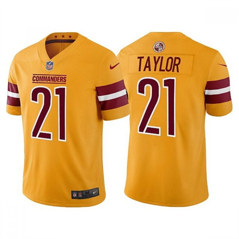 686197c050c7c_1 Men's Washington Commanders #21 Sean Taylor Gold Vapor Untouchable Stitched Football Jersey