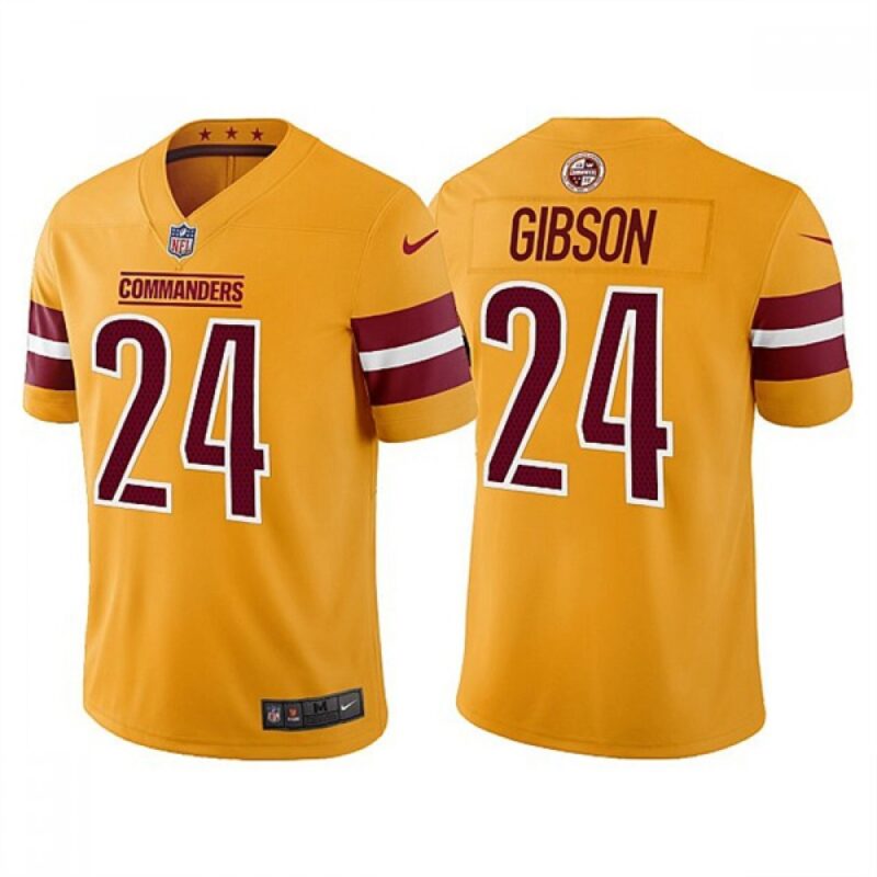686197c34f718_1 Men's Washington Commanders #24 Antonio Gibson Gold Vapor Untouchable Stitched Football Jersey