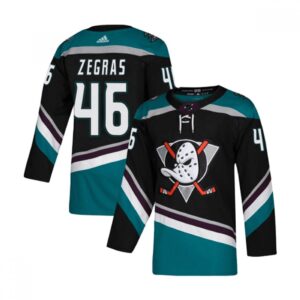 686197ee2f576_1 Men's Anaheim Ducks #46 Trevor Zegras Black/Teal Stitched Jersey