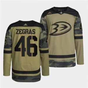 686197f40dde7_1 Men's Anaheim Ducks #46 Trevor Zegras 2022 Camo Military Appreciation Night Stitched Jersey