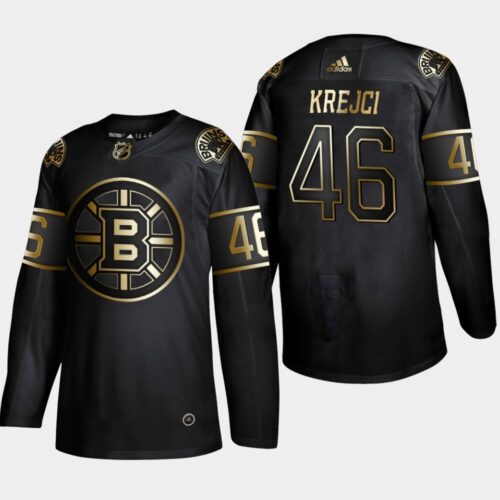 6861980c1022f_1 Men's Boston Bruins #46 David Krejci Black Golden Edition Stitched NHL Jersey