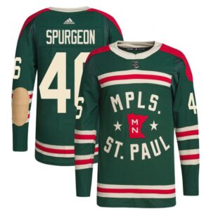 68619837bb6bf_1 Men's Minnesota Wild #46 Jared Spurgeon 2022 Green Winter Classic Stitched Jersey