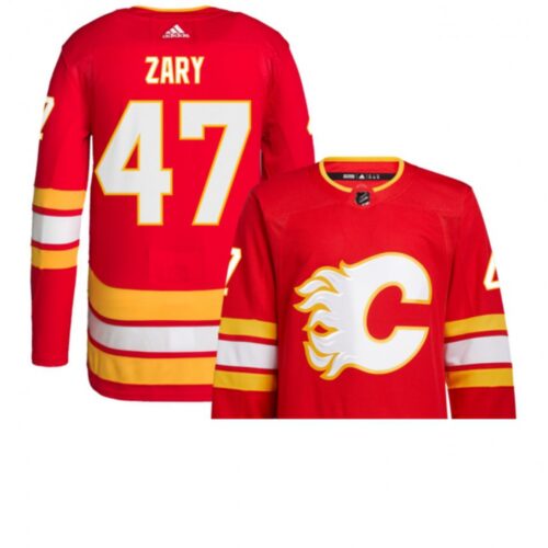 686198639cf49_1 Men's Calgary Flames #47 Connor Zary Red Stitched Jersey