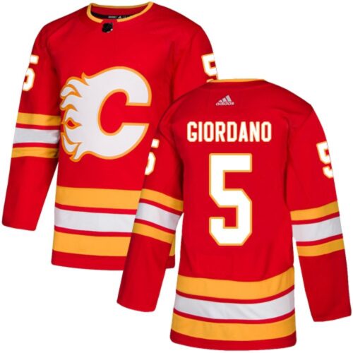 686198779963b_1 Men's Calgary Flames #5 Mark Giordano Red Stitched NHL Jersey