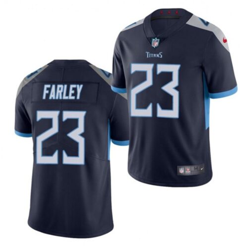 6861988bde6bf_1 Men's Tennessee Titans #23 Caleb Farley Navy Vapor Untouchable Stitched Jersey