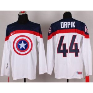 6861989d6c3bf_1 Olympic Team USA #44 Brooks Orpik White Captain America Fashion Stitched NHL Jersey