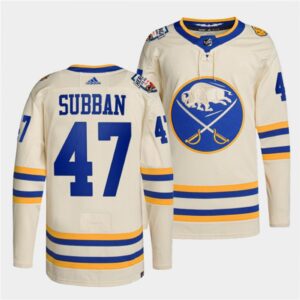 686198aebc54f_1 Men's Buffalo Sabres #47 Malcolm Subban 2022 Cream Heritage Classic Stitched Jersey