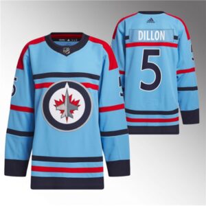 686198bfe3264_1 Men's Winnipeg Jets #5 Brenden Dillon Light Blue Anniversary Primegreen Stitched Jersey