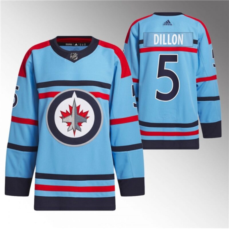 686198bfe3264_1 Men's Winnipeg Jets #5 Brenden Dillon Light Blue Anniversary Primegreen Stitched Jersey