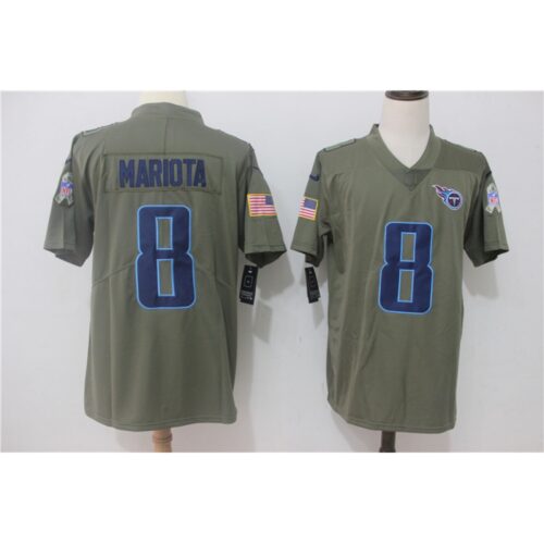 686198c57d333_1 Men's Tennessee Titans #8 Marcus Mariota Olive Salute To Service Limited Stitched NFL Jersey