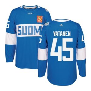 686198c5c4dda_1 Team Finland #45 Sami Vatanen Blue 2016 World Cup Stitched NHL Jersey