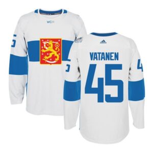 686198c8aed53_1 Team Finland #45 Sami Vatanen White 2016 World Cup Stitched NHL Jersey