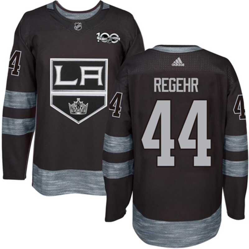 686198d44b209_1 Kings #44 Robyn Regehr Black 1917-2017 100th Anniversary Stitched NHL Jersey