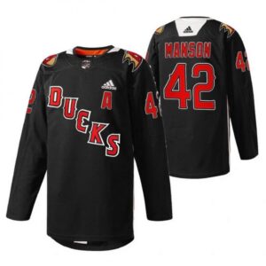 686198d9f3f4c_1 Men's Anaheim Ducks #42 Josh Manson 2022 Black Angels Night Stitched Jersey