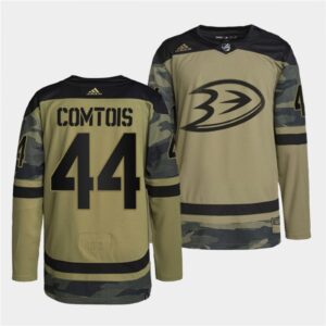 686198df72ea4_1 Men's Anaheim Ducks #44 Max Comtois 2022 Camo Military Appreciation Night Stitched Jersey