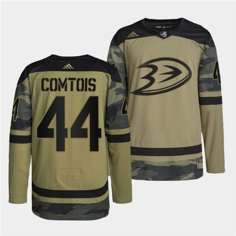 686198df72ea4_1 Men's Anaheim Ducks #44 Max Comtois 2022 Camo Military Appreciation Night Stitched Jersey