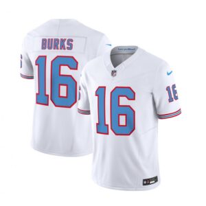 68619906c0626_1 Men's Tennessee Titans #16 Treylon Burks White 2023 F.U.S.E. Vapor Limited Throwback Stitched Football Jersey
