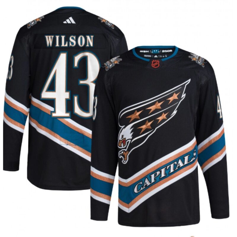 6861994c98546_1 Men's Washington Capitals #43 Tom Wilson Black 2022-23 Reverse Retro Stitched Jersey