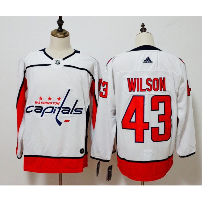 68619961b9360_1 Men's Washington Capitals #43 Tom Wilson White Stitched NHL Jersey