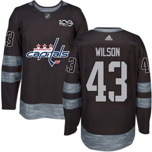 68619967d47f7_1 Capitals #43 Tom Wilson Black 1917-2017 100th Anniversary Stitched NHL Jersey