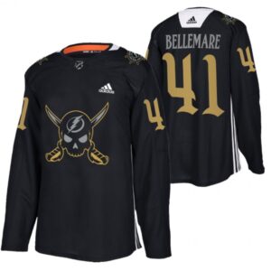 68619984c9704_1 Men's Tampa Bay Lightning #41 Pierre-Edouard Bellemare Black Gasparilla inspired Pirate-themed Warmup Stitched Jersey