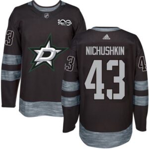 68619987ddc2c_1 Stars #43 Valeri Nichushkin Black 1917-2017 100th Anniversary Stitched NHL Jersey