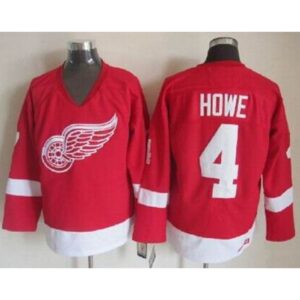 686199bab410f_1 Red Wings #4 Gordie Howe Red CCM Throwback Stitched NHL Jersey