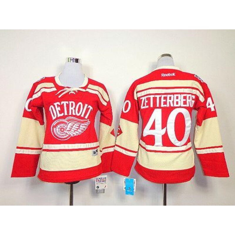 686199d24a6ea_1 Red Wings #40 Henrik Zetterberg Red 2014 Winter Classic Women's Stitched NHL Jersey