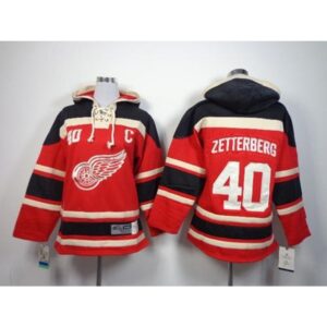 686199d51aefa_1 Red Wings #40 Henrik Zetterberg Red Sawyer Hooded Sweatshirt Stitched Youth NHL Jersey